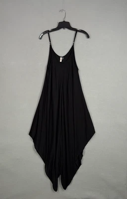 Vestido Elan para mujer XL negro pañuelo dobladillo maxi correa ajustable rayón Foto 1 de 4