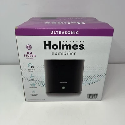 Holmes Ultrasonic Cylinder Humidifier No Filter Needed Silent 2 Mist Settings - Image 1 of 4