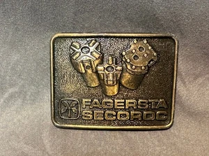 Vintage Fagersta Secoroc Bohren Gürtelschnalle Jahrhundert Kanada Bergbau Industrie - Bild 1 von 2