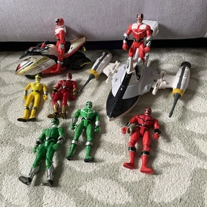 Power Rangers Time Force Vector Cycle Red Ranger Konvolut 2000 Bandai Spielfiguren - Bild 1 von 20