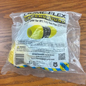 HOME-FLEX 3/4 in. IPS DR 11 Underground Yellow Poly Gas Pipe Coupler - Picture 1 of 2