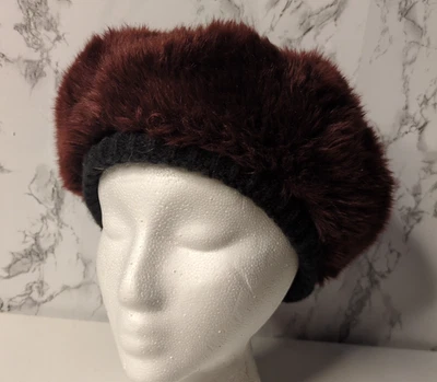 VTG Jaclyn Smith Faux Marron Brown Bucket winter Cap One size Regular - Image 1 of 4