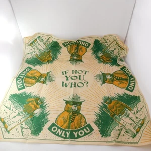 Pañuelo Smokey the Bear Bandana Camping Senderismo Mochilero Forest Fire - Imagen 1 de 5