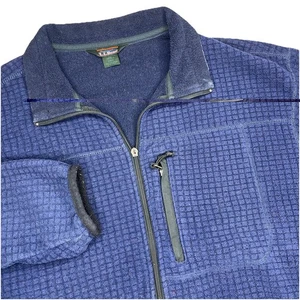 Chaqueta LL Bean Waffle Polar Cremallera Completa Para Hombre LT Polartec Bolsillos Azul Marino 0R070 - Imagen 1 de 18