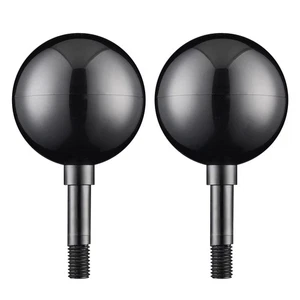 Yescom 3" Flagpole 2 Pack Black Ball Top Finial Ornament for Flag Pole Outdoor - Picture 1 of 6