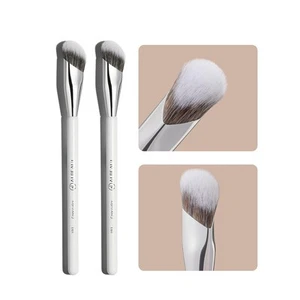 Concealer Makeup Brushes 2 PCS Angled for Liquid, Cream, Stick white - Picture 1 of 9