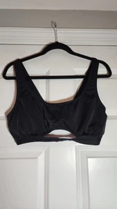 Victoria's Secret Black Bikini Top Lightly Padded L - Picture 1 of 4