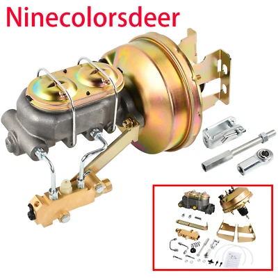 8" Zinc Power Brake Booster Conversion Kit Disc Drum for 1958-1964 Chevy Impala - Image 1 of 4