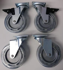 4'' 4pc. Set Swivel Casters 2-Locking Brake 2-Non Brake - Picture 1 of 3