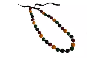 "Collar de cuentas Lei nueces Tiger Smile Rasta Kukui 33" - Imagen 1 de 1
