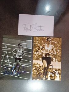 FRANK SHORTER 2 Hand Signed Autograph 4X6 PHOTO S & 3X5 CARD - GOLD MEDAL RUNNER