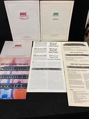 BBE SOUND PRODUCT SALES CATALOG, BROCHURES, USER MANUALS, LOT OF 10  - Image 1 of 4