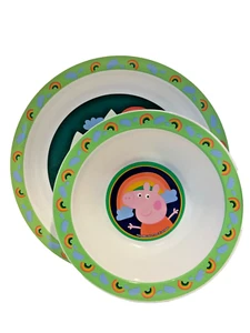 Peppa Pig Plate and Bowl Set. We’re Having an Adventure Set. - Picture 1 of 3