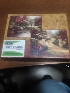 SEALED LANG THOMAS KINKADE NOTE CARDS SET 12 CARDS AND ENVELOPES GARDEN SERENITY - Picture 1 of 2