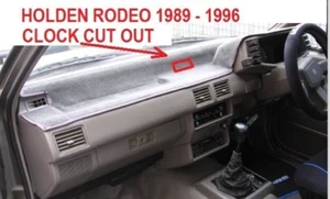 DARK GREY DASHMAT WITH BLACK EDGING FIT HOLDEN RODEO 1989 - 1996 - Picture 1 of 2