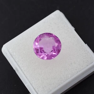Extremely Rare Pink Sapphire Round Cut 6.55 Ct NATURAL CERTIFIED Loose Gemstone - Picture 1 of 12