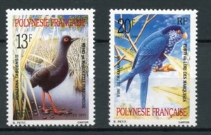 FRENCH POLYNESIA-ENDANGERED BIRDS 540-41 ES137 - Picture 1 of 1