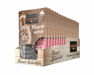 LEONARDO Fleischmenü mit Lachsöl 16x 85g Katzenfutter Nassfutter Katze Beutel - Bild 1 von 3