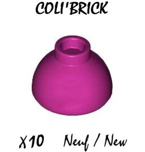 lego 20952 - 10x Brique Brick Round 1 1/2x1 1/2x2/3 Dome Top - Magenta - NEUF - Imagen 1 de 1