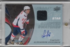 RARE 2008/09 TRILOGY SCRIPTED SWATCHES  ALEXANDER OVECHKIN Auto 1ST STAR 10/10