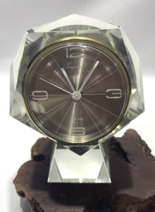 Vintage Imperial Lucite Table Quartz Clock Made in Germany 1970's RARE  6"x5"x4" - Picture 1 of 9