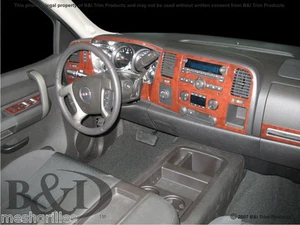 CHEVY SILVERADO WOOD GRAIN DASH KIT FITS 2010-2013 BENCH SEATS 3 CUP HOLDER - Picture 1 of 7
