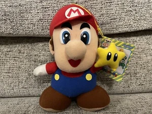 VINTAGE SUPER MARIO PARTY 8 INCH MARIO PLUSH TOY BANPRESTO 1999 RARE JAPAN N64 - Picture 1 of 7