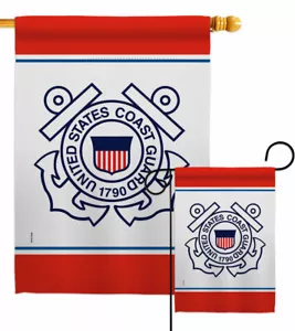 Bandiera da giardino US Coast Guard forze armate decorativa piccolo regalo cortile casa striscione - Foto 1 di 17