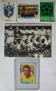 FÚTBOL 4x PANINI + 1x MM MINERO WC 1970 MÉXICO Nº 38 PELE BRASIL BRASIL BRASIL - Imagen 1 de 6
