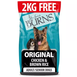 Burns Adult Original Chicken & Rice Dry Dog Food - 12kg + 2kg FREE - Picture 1 of 1