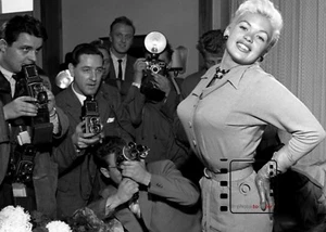 Jayne Mansfield Fine art photography from Private Collection 7"x 5" B&W REPRINT - Picture 1 of 1