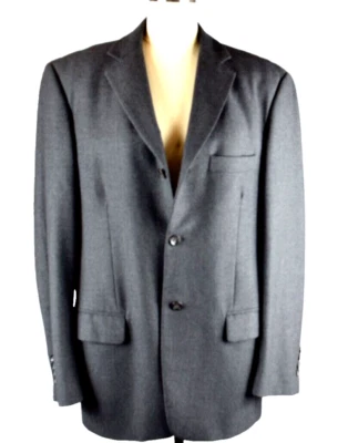 Banana Republic мужчин темно серый фланелевой шерсти спортивное пальто 40R Италии 3 кнопки - Изображение 1 из 4