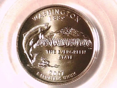 2007 P Washington Washington State Quarter PCGS MS 68 Satin Finish 13044065 - Image 1 of 3