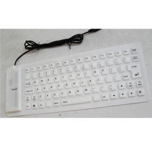 For Silicone USB Keyboard Laptop Notebook Mini Foldable Flexible Keyboard - Picture 1 of 17