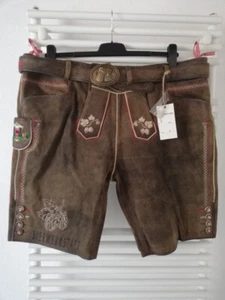 lederhose wildbock herren kurz gr. 60 neu - Bild 1 von 4