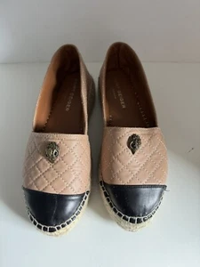 KURT GEIGER Morella Eagle Quilted Espadrilles Camel Sz 41 (US10)Pre-owned - Picture 1 of 8