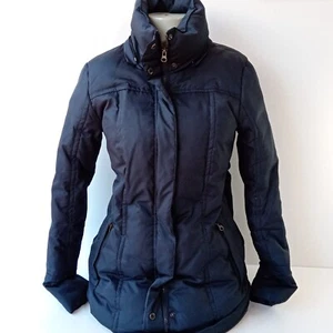 🔥 Jungen Damen Daunen Feder langer Mantel dunkelblau warm leicht Größe 8 UK - Bild 1 von 17