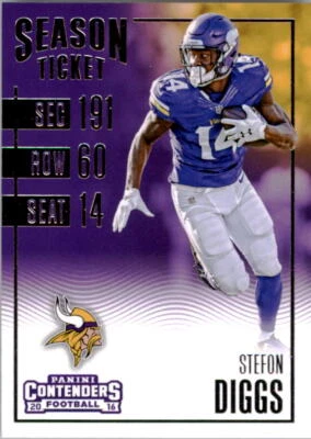 2016 Panini Contenders #38 Stefon Diggs - NM-MT - Image 1 of 2