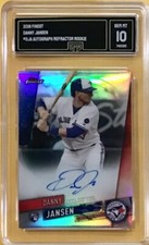 2019 FINEST - AUTOGRAPH - REFRACTOR #DJA - DANNY JANSEN - Rookie GMA 10 GEM MINT