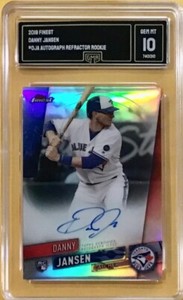 2019 FINEST - AUTOGRAPH - REFRACTOR #DJA - DANNY JANSEN - Rookie GMA 10 GEM MINT