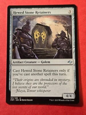 2015 Magic The Gathering Fate Reforged #161 Hewed Stone Retainers, UC, Art, cd1 - Image 1 of 3
