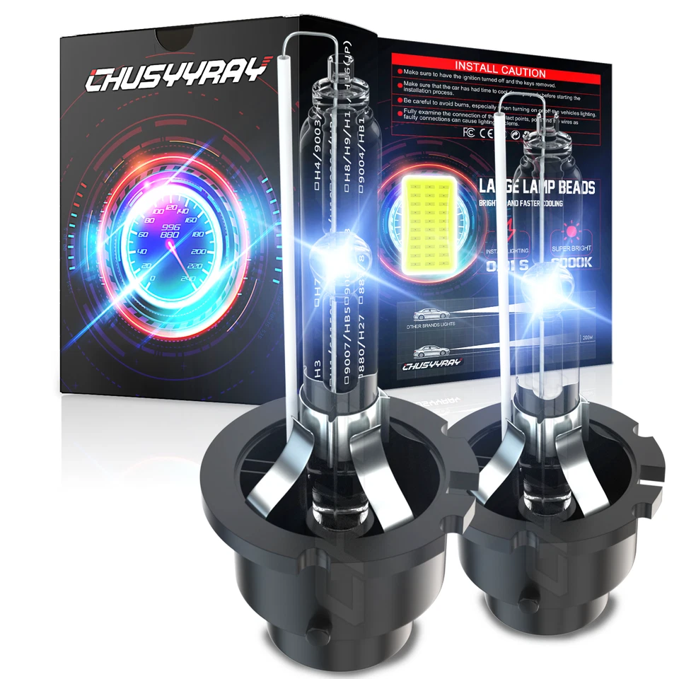 Juego de 2 6000K D2S HID Xenón Bombillas Faro Para Mercedes-Benz C230 2003-07 Foto 1 de 4