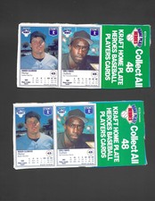 1987 Kraft Home Plate Heroes Panels Roger Clemens Chili Davis #45-46 QTY 4