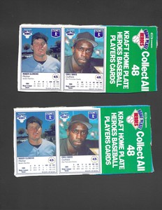 1987 Kraft Home Plate Heroes Panels Roger Clemens Chili Davis #45-46 QTY 4