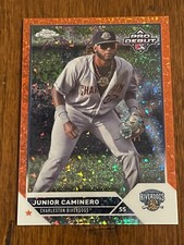 2023 Topps Pro Debut Junior Caminero Chrome Orange Mini Diamond Refractor /25
