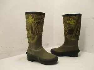 Magellan Outdoors 400g Woodland Camo Rubber Hunting Boots Youth Size 11 - Picture 1 of 10