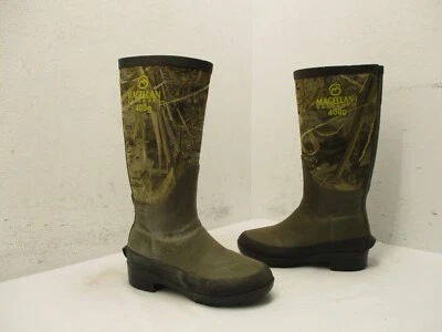 Magellan Outdoors 400g Woodland Camo Rubber Hunting Boots Youth Size 11 - Image 1 of 4