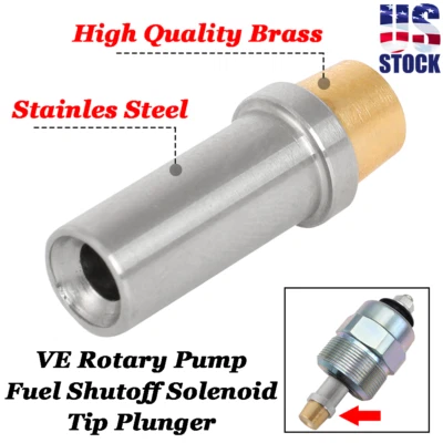 US For Audi Dodge W250 W350 Rotary Pump Fuel Shutoff Solenoid Tip Plunger Brass - Image 1 of 4