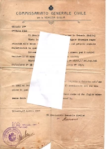 crv 197 TRIESTE 1920 - Decreto di cambiamento di cognome in forma italiana - Imagen 1 de 1