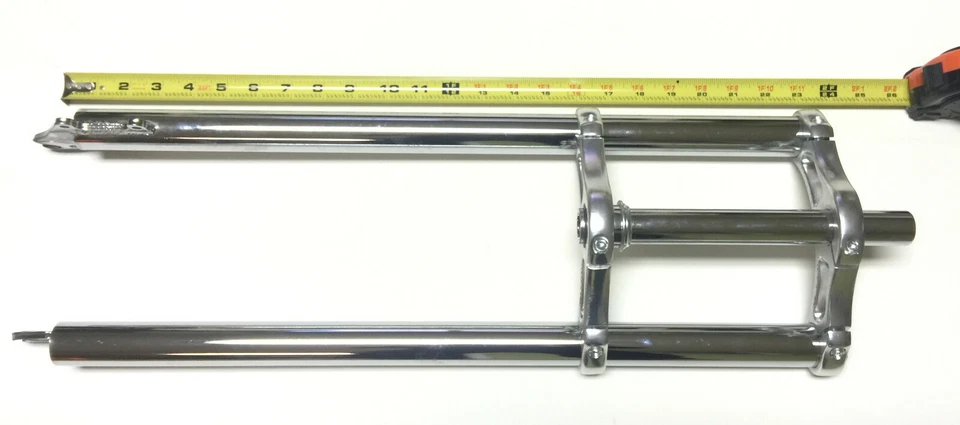 26" x 4.0 Triple Tree Fat Beach Cruiser BICYCLE Fork 1 " threadless Chrome - Image 1 of 2